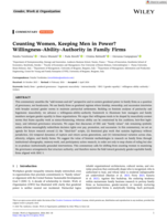 Counting Women, Keeping Men in Power? Willingness-Ability-Authority in Family Firms in Family Firms