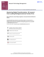 Mastering Digital Transformation: '4E Lessons' from Leading Multigenerational Family Firms