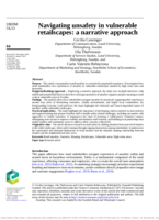Navigating unsafety in vulnerable retailscapes: a narrative approach
