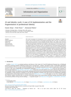 AI and identity work: A case of AI implementation and the fragmentation of professional identity