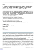 A Smartphone App (PRIMI) to Promote Healthy Diet, Physical Activity, and Health Literacy After Childbirth Among Migrant Women: Protocol for a Randomized Controlled Trial