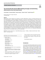 The missing big idea: Brand-differentiating messages and advertising effectiveness across the brand funnel