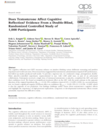 Does Testosterone Affect Cognitive Reflection? Evidence From a Double-Blind, Randomized Controlled Study of 1,000 Participants