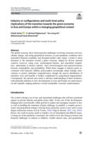 Industry re-configurations and multi-level policy implications of the transition towards the green economy in Asia and Europe within a changing geopolitical context