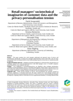 Retail managers' sociotechnical imaginaries of customer data and the privacy-personalisation tension