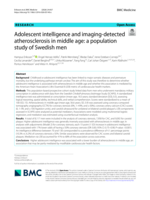 Adolescent intelligence and imaging-detected atherosclerosis in middle age: A population study of Swedish men