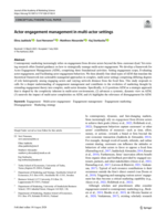 Actor engagement management in multi-actor settings