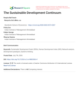 The Sustainable Development Continuum