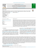 Supporting learning in and out of school: Experimental evidence from India