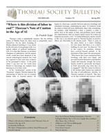 "Where is this division of labor to end?" Thoreau's Note of Caution in the Age of AI