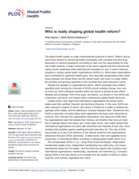 Who is really shaping global health reform?