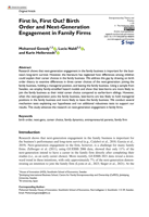 First In, First Out? Birth Order and Next-Generation Engagement in Family Firms