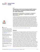 Preparing current and emerging health leaders: An innovative competency-based framework for health diplomacy